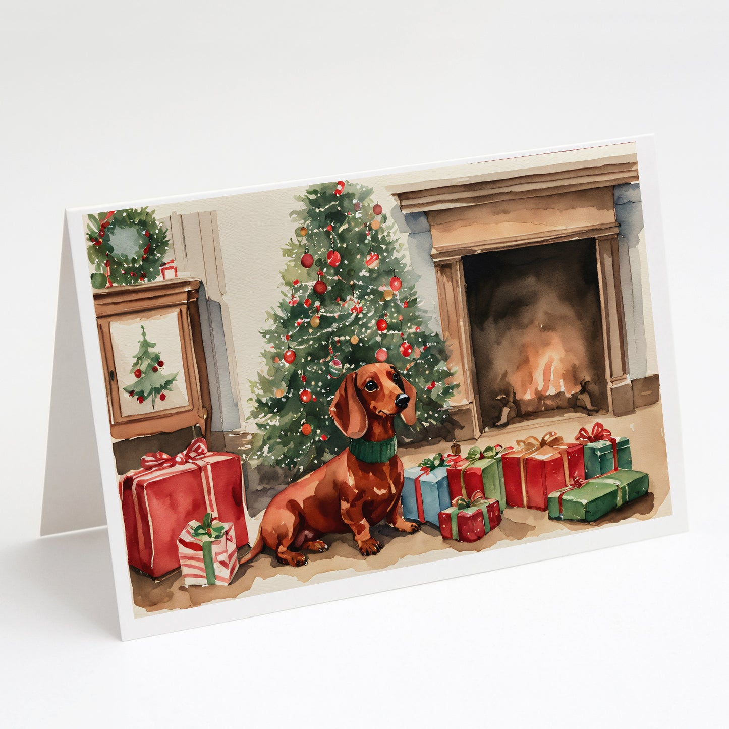 Buy this Dachshund Christmas Greeting Cards and Envelopes Pack of 8