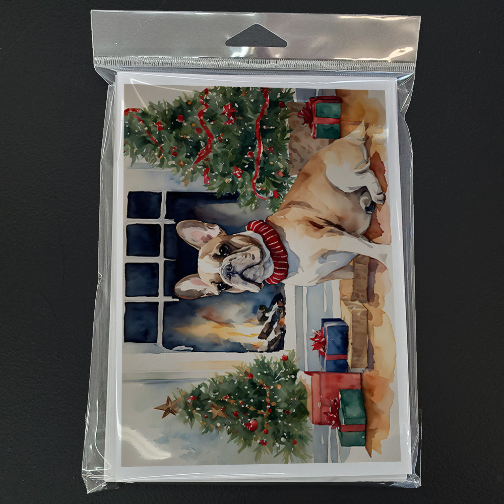 French Bulldog Christmas Greeting Cards and Envelopes Pack of 8