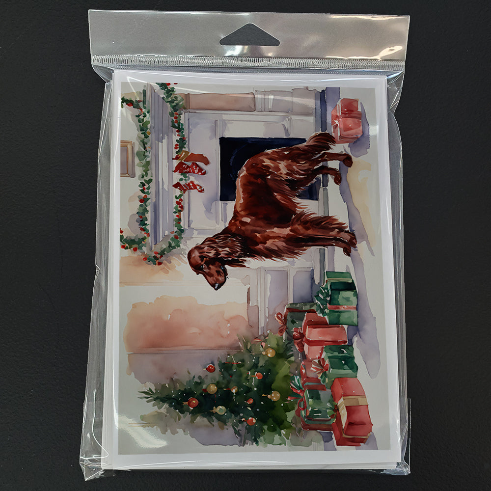 Irish Setter Christmas Greeting Cards and Envelopes Pack of 8