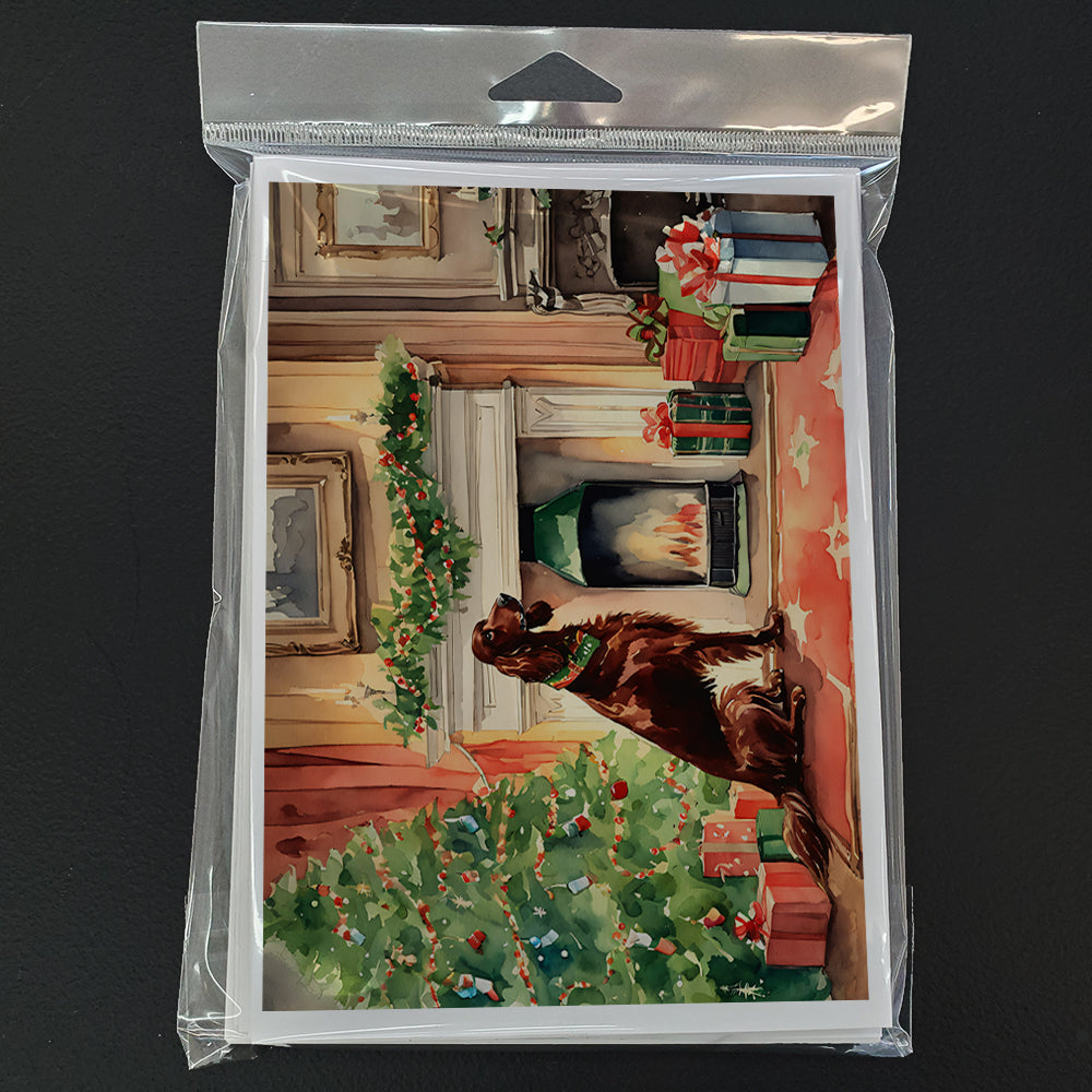 Irish Setter Christmas Greeting Cards and Envelopes Pack of 8