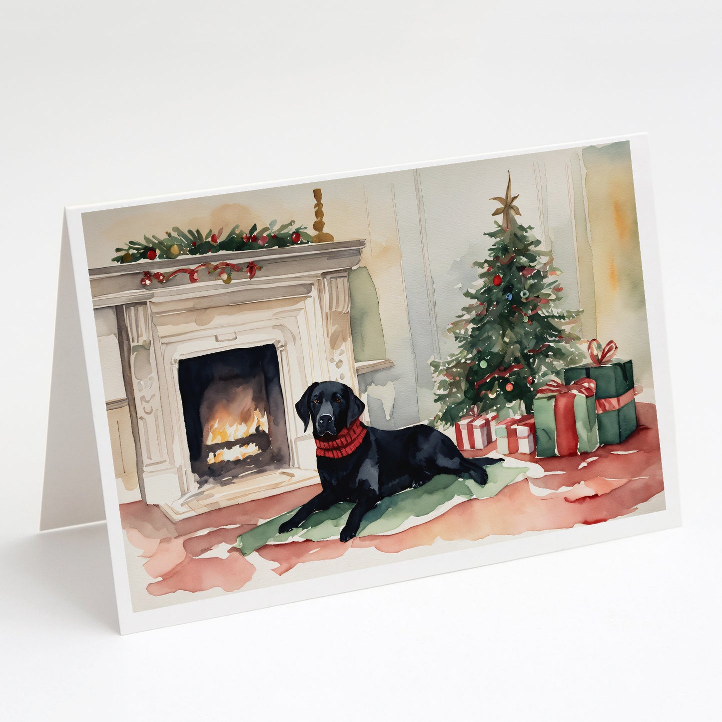 Buy this Black Labrador Christmas Greeting Cards and Envelopes Pack of 8