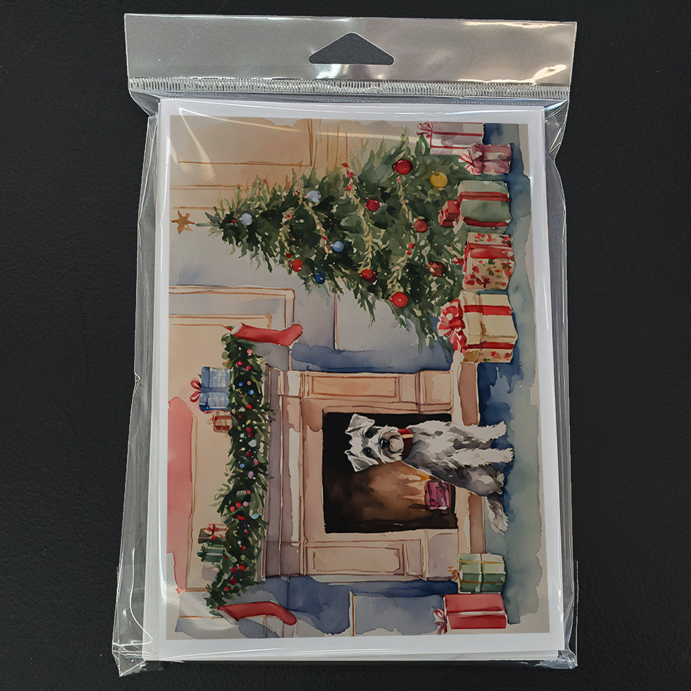 Schnauzer Christmas Greeting Cards and Envelopes Pack of 8