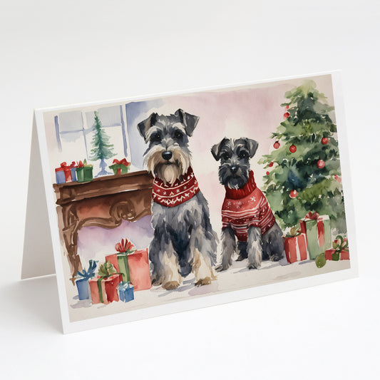 Buy this Schnauzer Christmas Greeting Cards and Envelopes Pack of 8