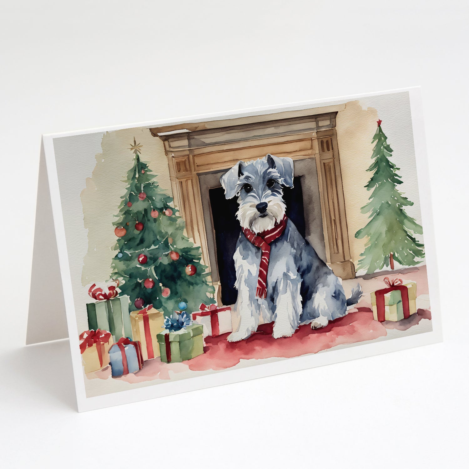 Buy this Schnauzer Christmas Greeting Cards and Envelopes Pack of 8