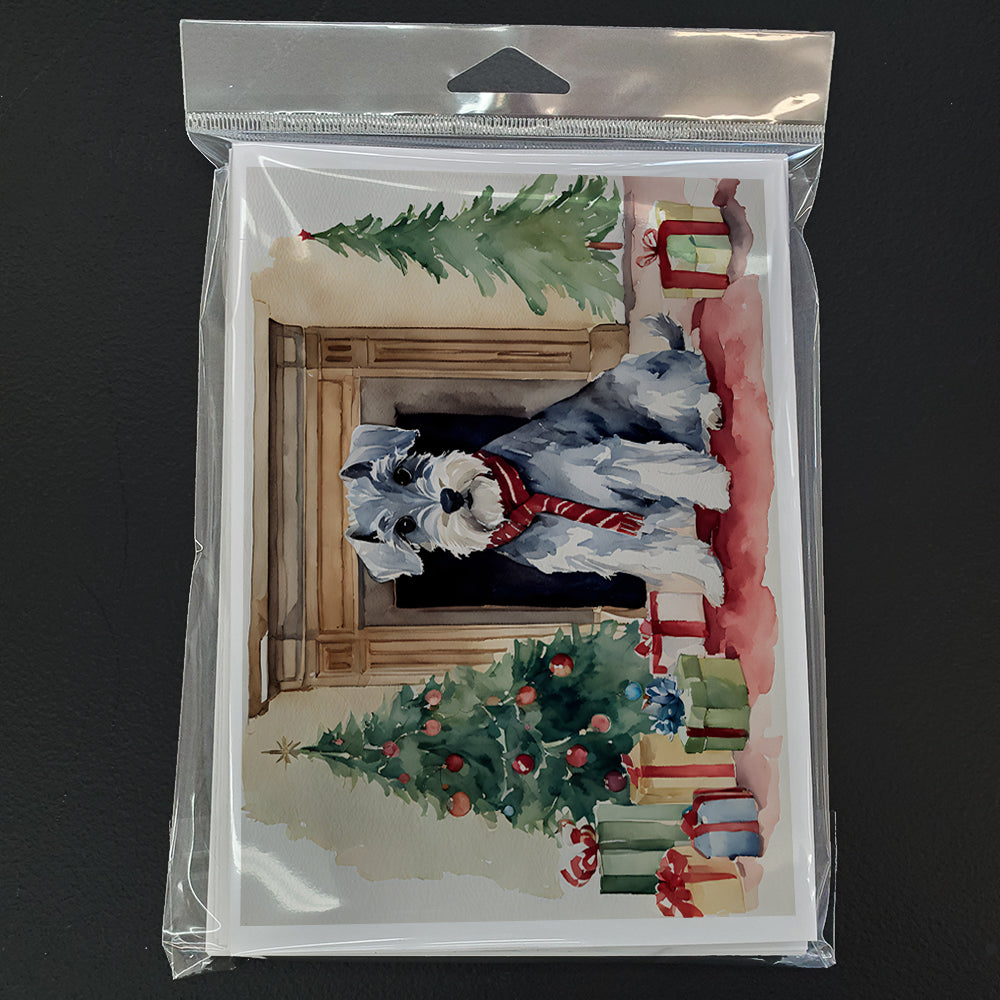 Schnauzer Christmas Greeting Cards and Envelopes Pack of 8