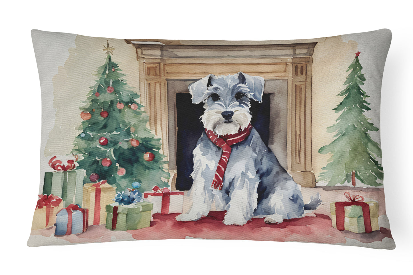 Buy this Schnauzer Christmas Throw Pillow