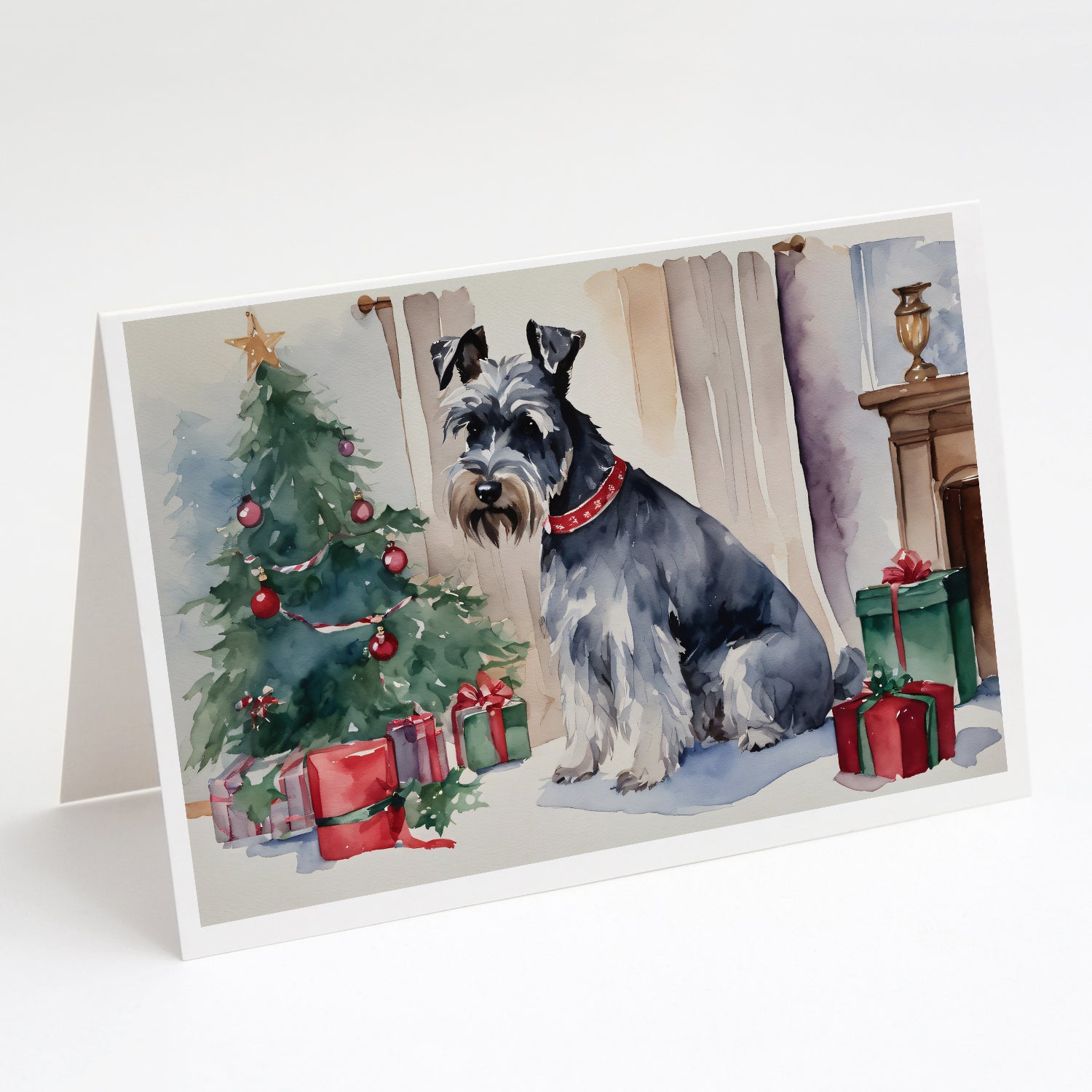 Buy this Schnauzer Christmas Greeting Cards and Envelopes Pack of 8