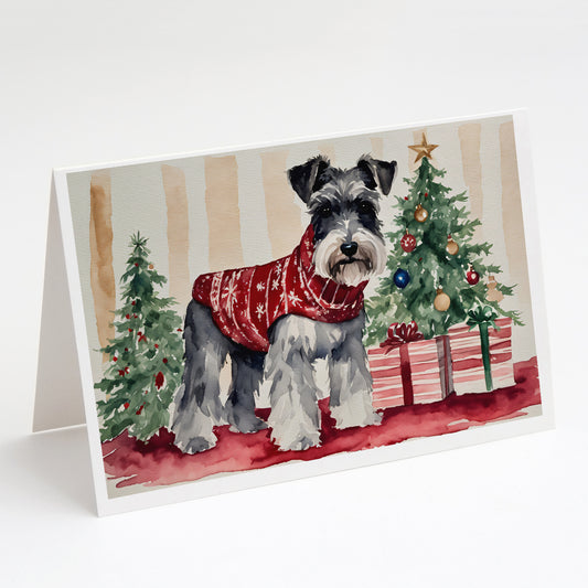 Buy this Schnauzer Christmas Greeting Cards and Envelopes Pack of 8