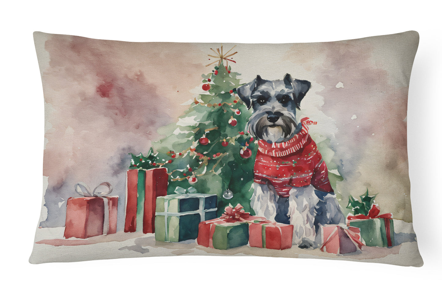 Buy this Schnauzer Christmas Throw Pillow