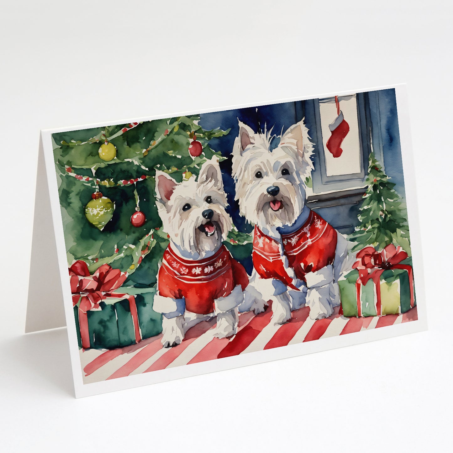 Buy this Westie Christmas Greeting Cards and Envelopes Pack of 8