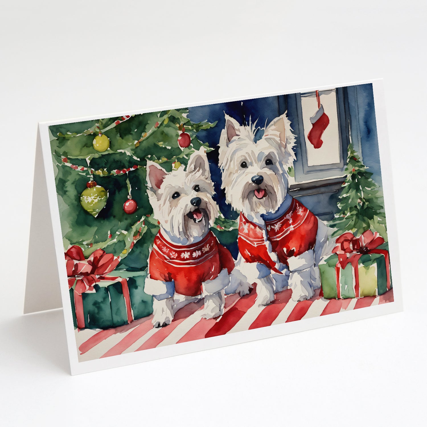 Buy this Westie Christmas Greeting Cards and Envelopes Pack of 8