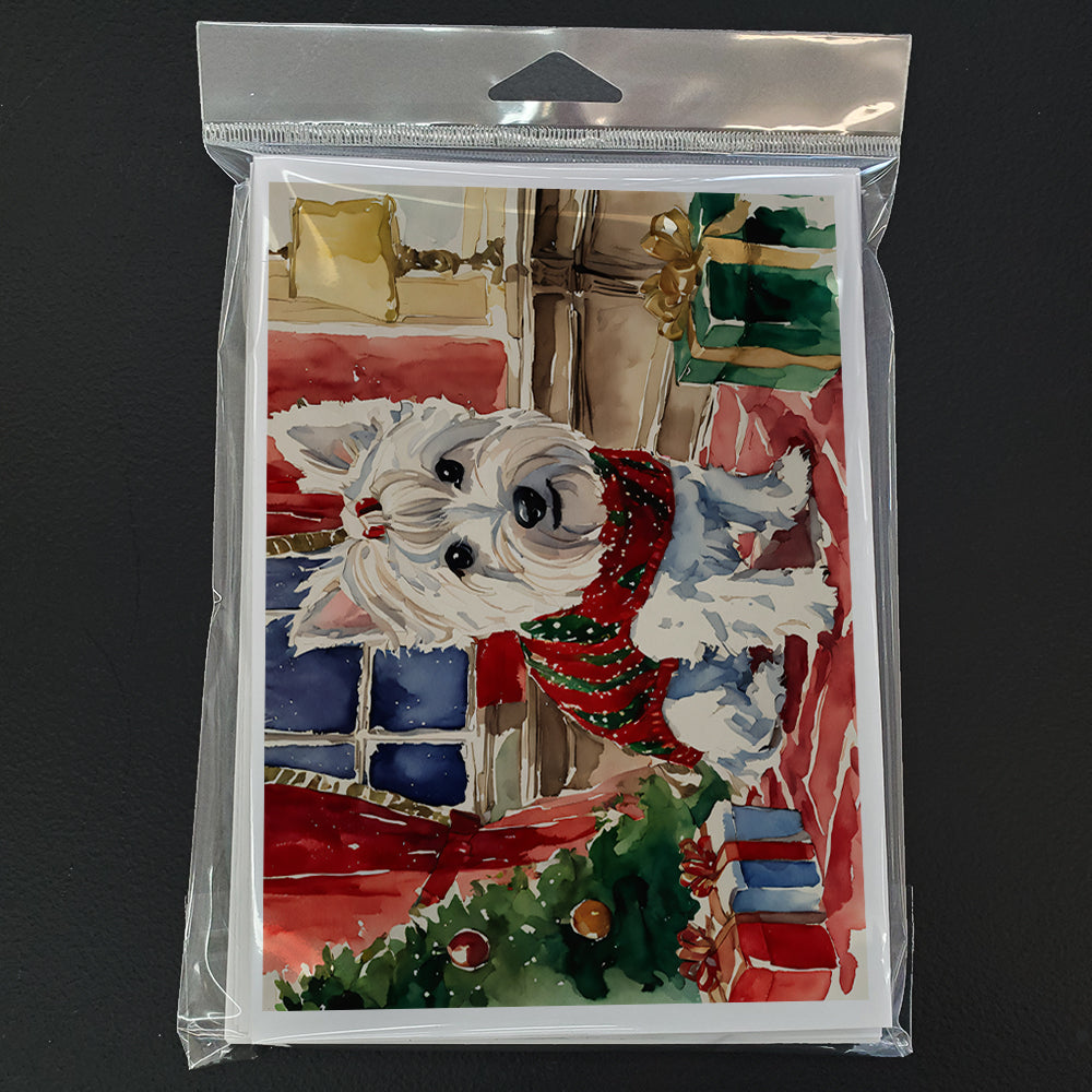 Westie Christmas Greeting Cards and Envelopes Pack of 8