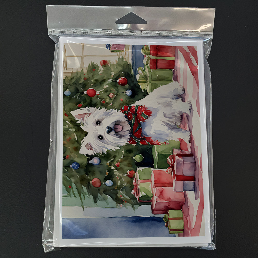 Westie Christmas Greeting Cards and Envelopes Pack of 8