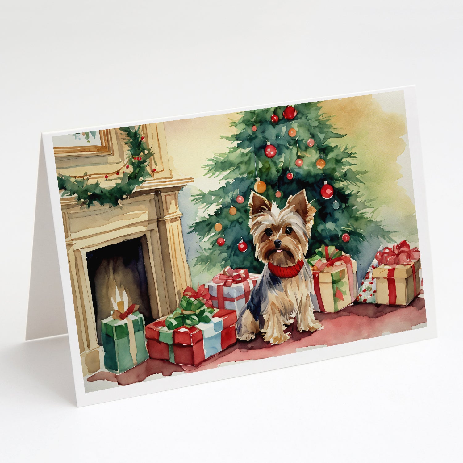 Buy this Yorkie Christmas Greeting Cards and Envelopes Pack of 8