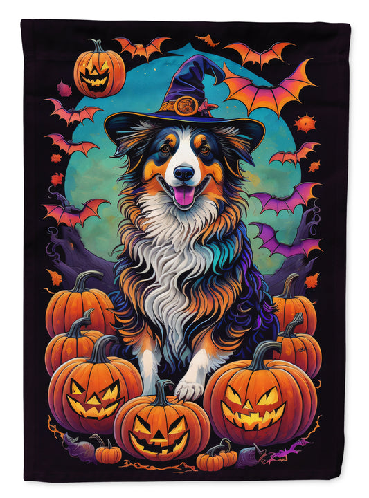 Buy this Australian Shepherd Witchy Halloween House Flag