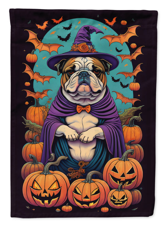 Buy this English Bulldog Witchy Halloween House Flag