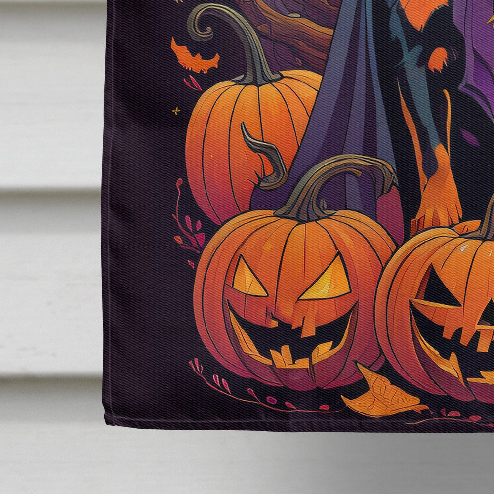 Doberman Pinscher Witchy Halloween House Flag