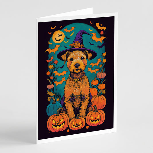Buy this Lakeland Terrier Witchy Halloween Greeting Cards and Envelopes Pack of 8