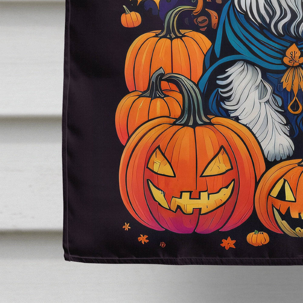 Westie Witchy Halloween House Flag