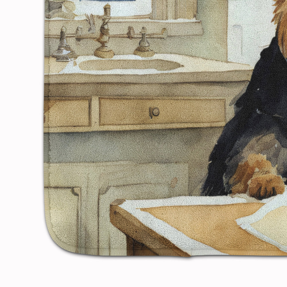 Airedale Terrier Fall Kitchen Pumpkins Memory Foam Kitchen Mat