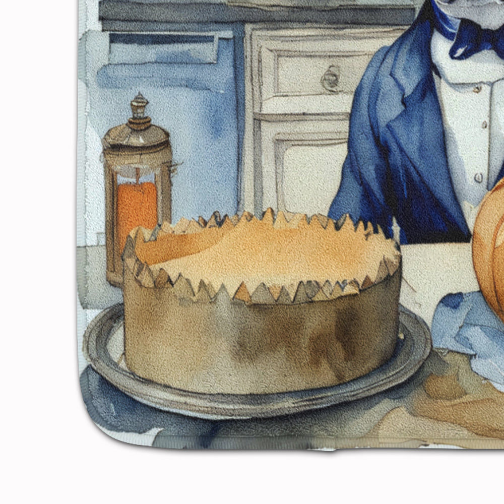 Pit Bull Terrier Fall Kitchen Pumpkins Memory Foam Kitchen Mat