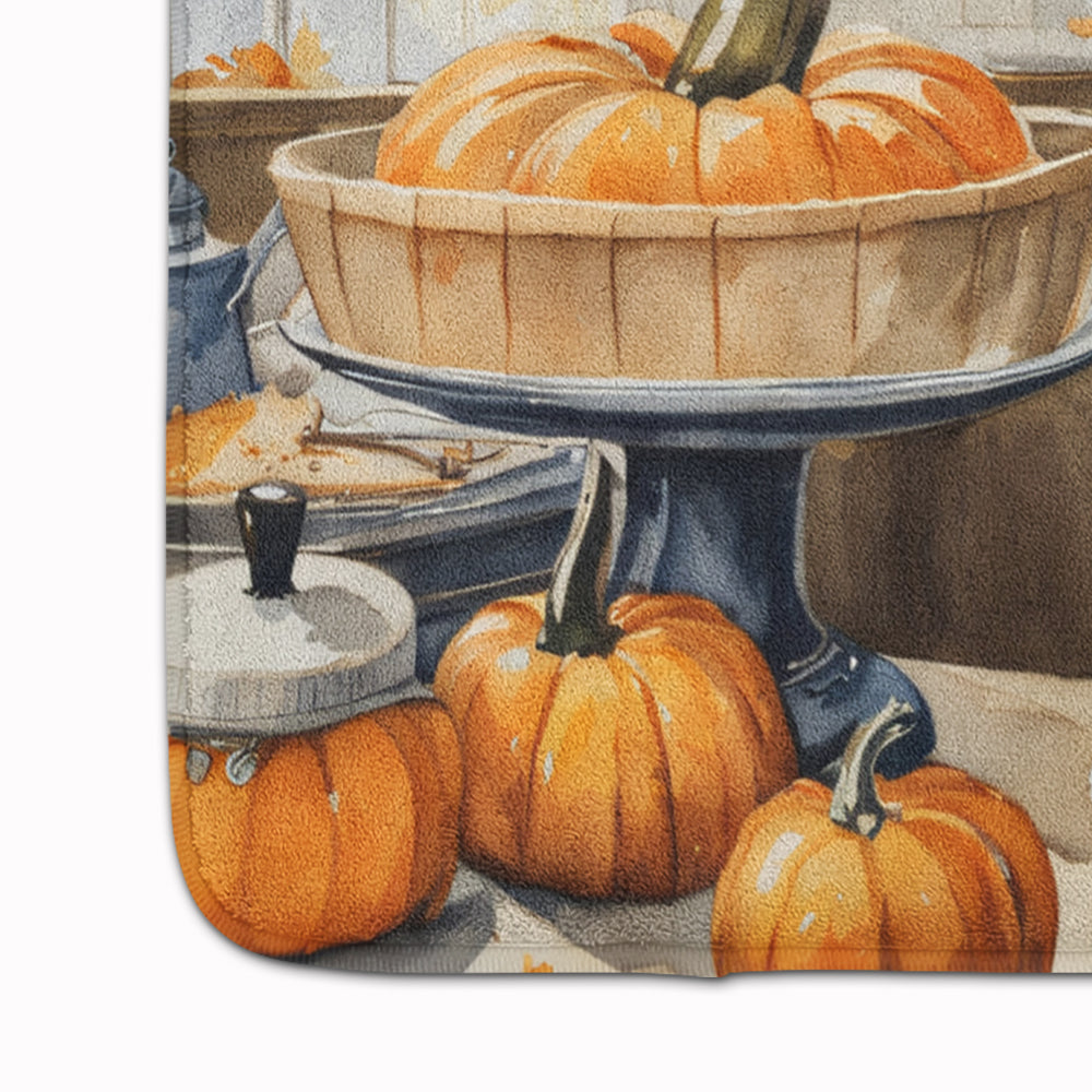 Bichon Frise Fall Kitchen Pumpkins Memory Foam Kitchen Mat