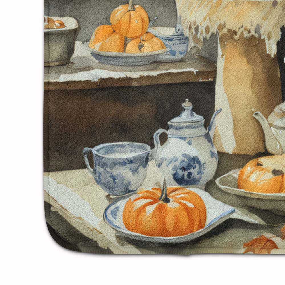 Bichon Frise Fall Kitchen Pumpkins Memory Foam Kitchen Mat