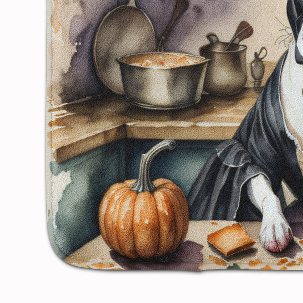 Boston Terrier Fall Kitchen Pumpkins Memory Foam Kitchen Mat