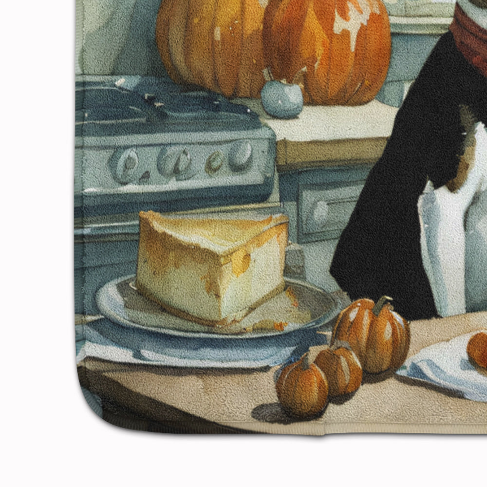 Boston Terrier Fall Kitchen Pumpkins Memory Foam Kitchen Mat