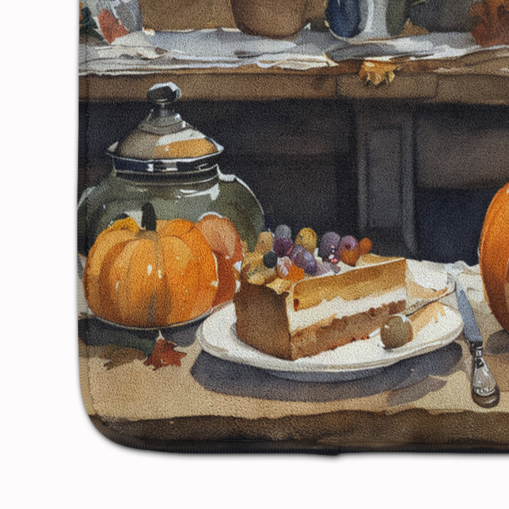 English Bulldog Fall Kitchen Pumpkins Memory Foam Kitchen Mat