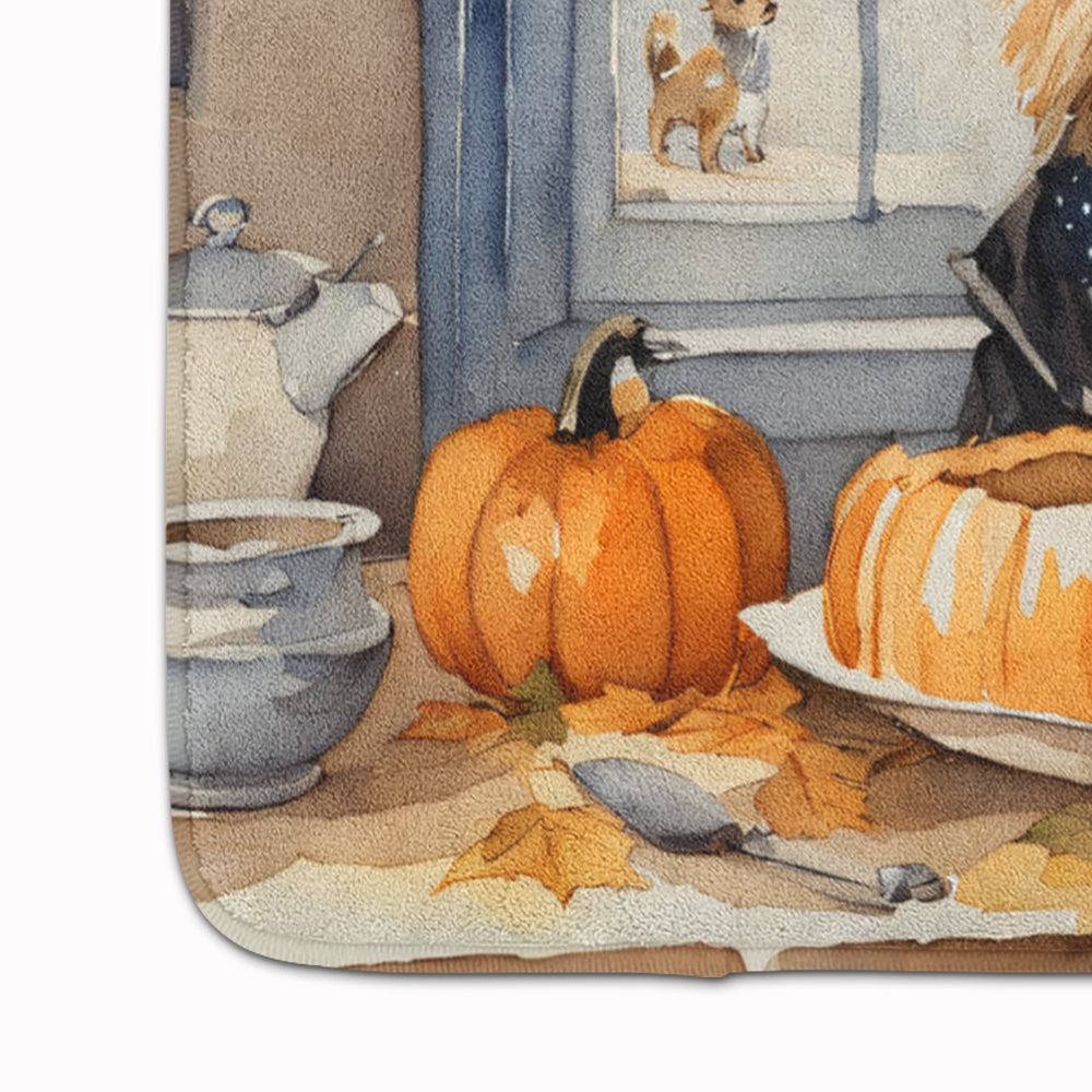 Cairn Terrier Fall Kitchen Pumpkins Memory Foam Kitchen Mat