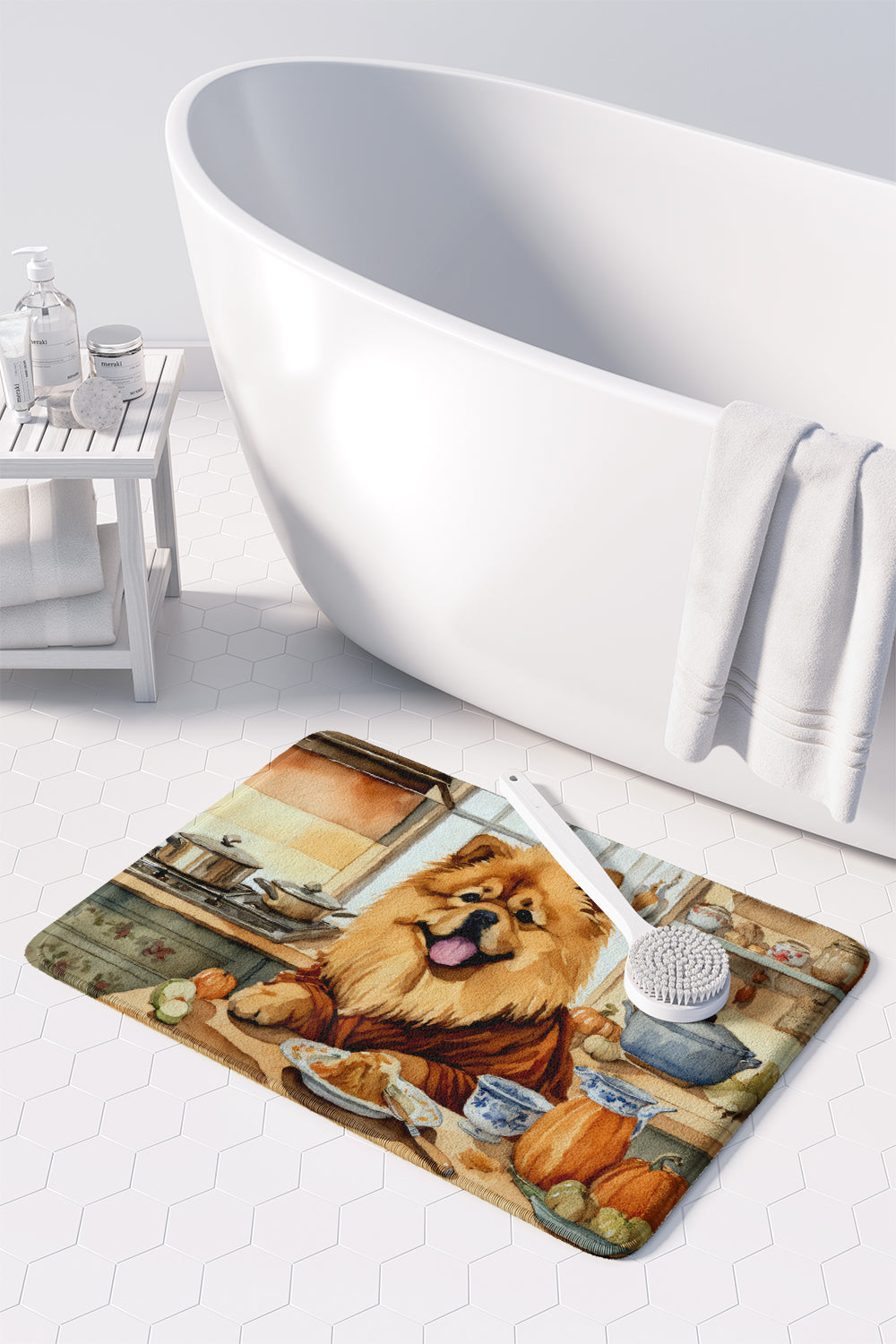 Chow Chow Fall Kitchen Pumpkins Memory Foam Kitchen Mat