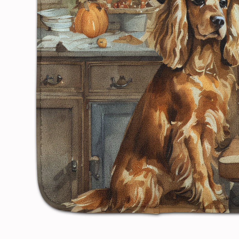 Cocker Spaniel Fall Kitchen Pumpkins Memory Foam Kitchen Mat