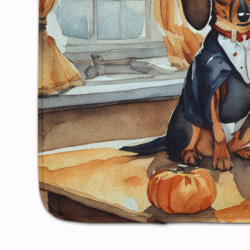 Dachshund Fall Kitchen Pumpkins Memory Foam Kitchen Mat