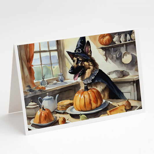 Buy this German Shepherd Fall Kitchen Pumpkins Greeting Cards and Envelopes Pack of 8
