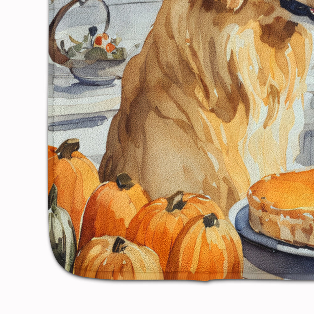 Golden Retriever Fall Kitchen Pumpkins Memory Foam Kitchen Mat