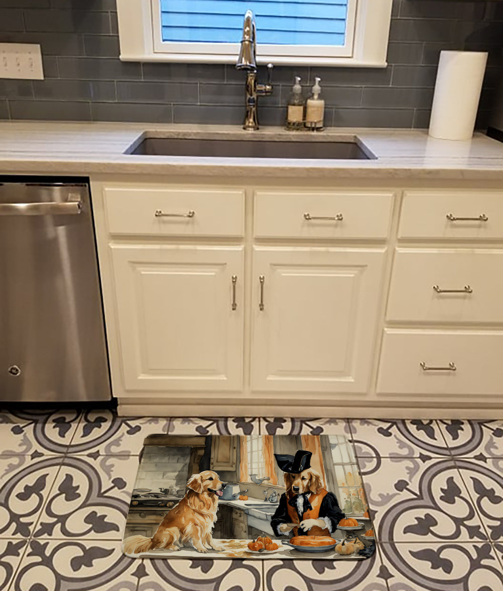 Golden Retriever Fall Kitchen Pumpkins Memory Foam Kitchen Mat