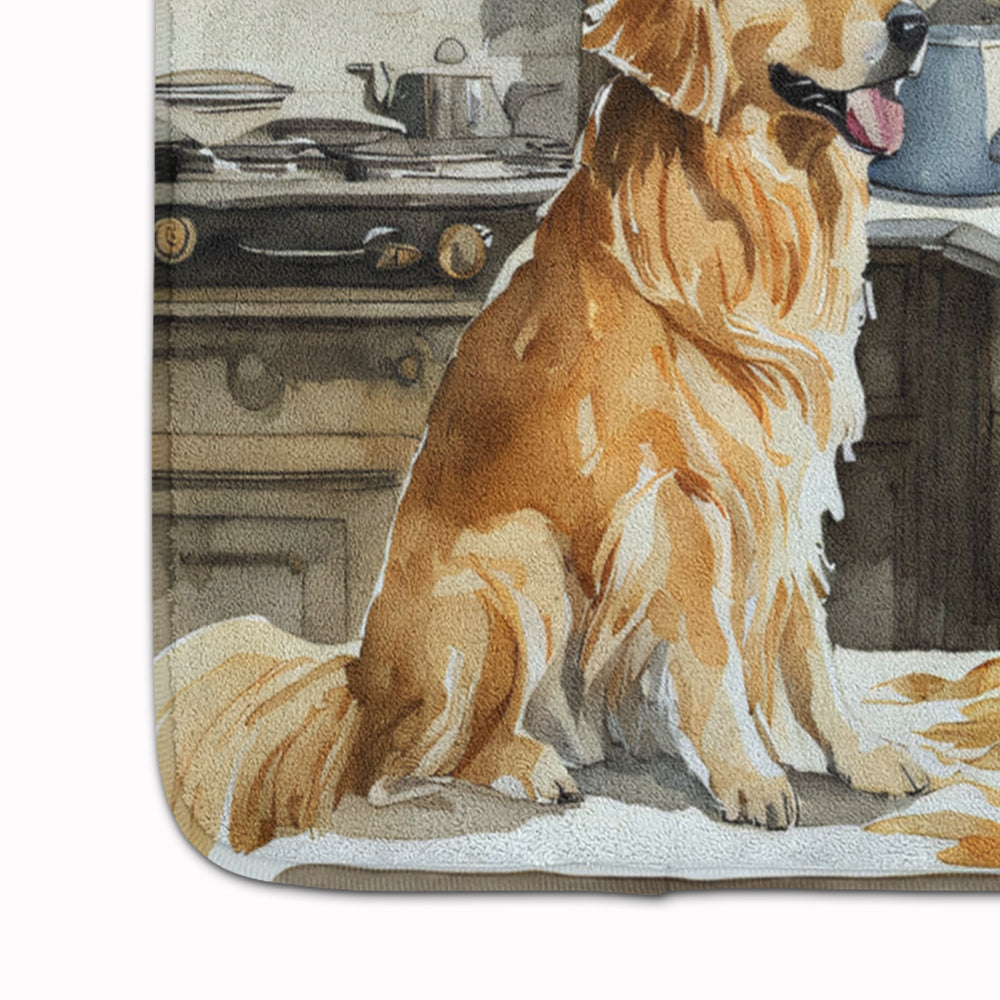 Golden Retriever Fall Kitchen Pumpkins Memory Foam Kitchen Mat