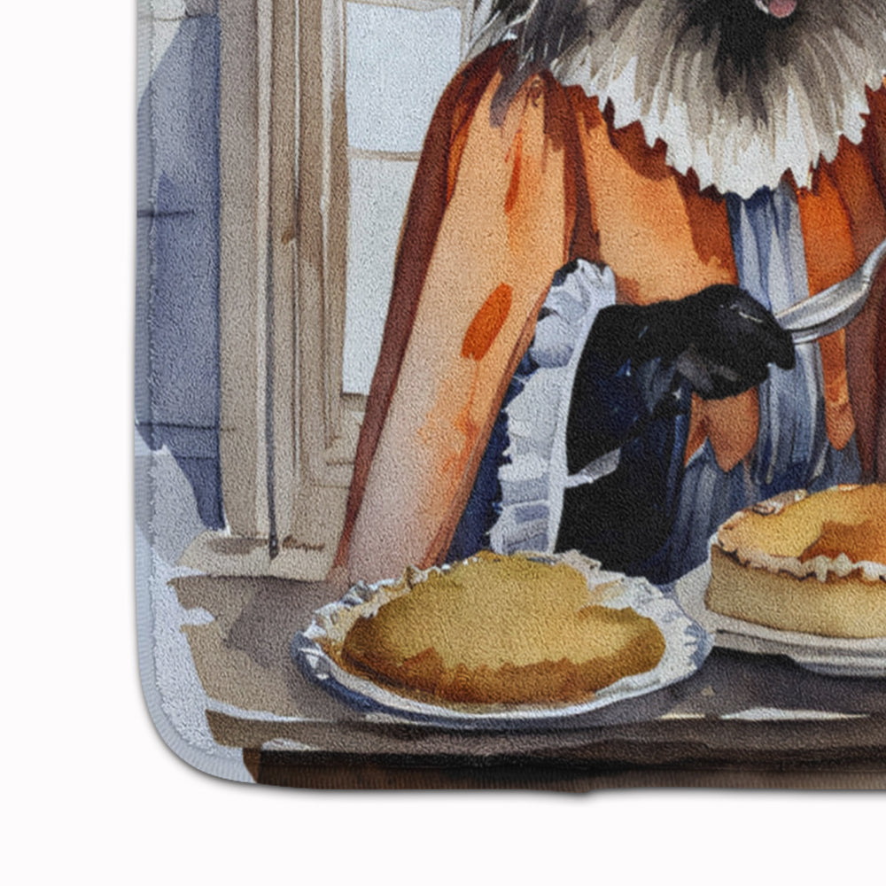 Keeshond Fall Kitchen Pumpkins Memory Foam Kitchen Mat