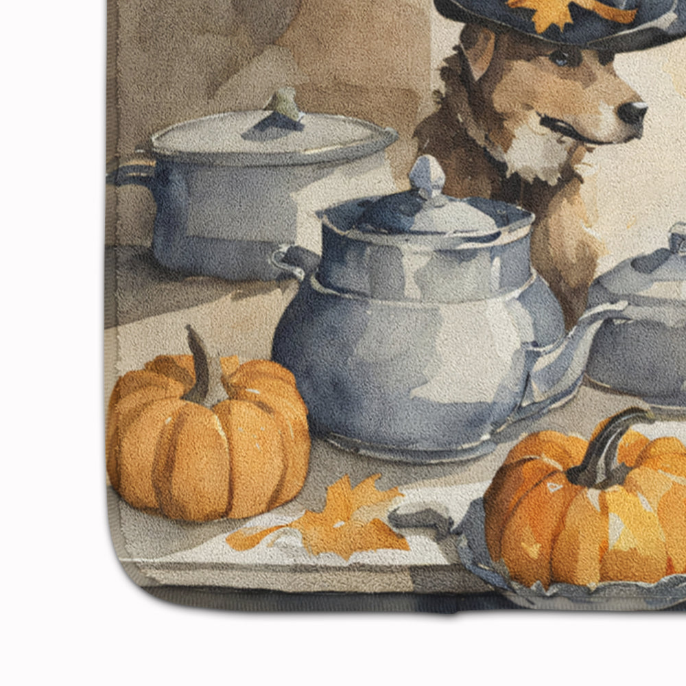 Yellow Lab Fall Kitchen Pumpkins Memory Foam Kitchen Mat