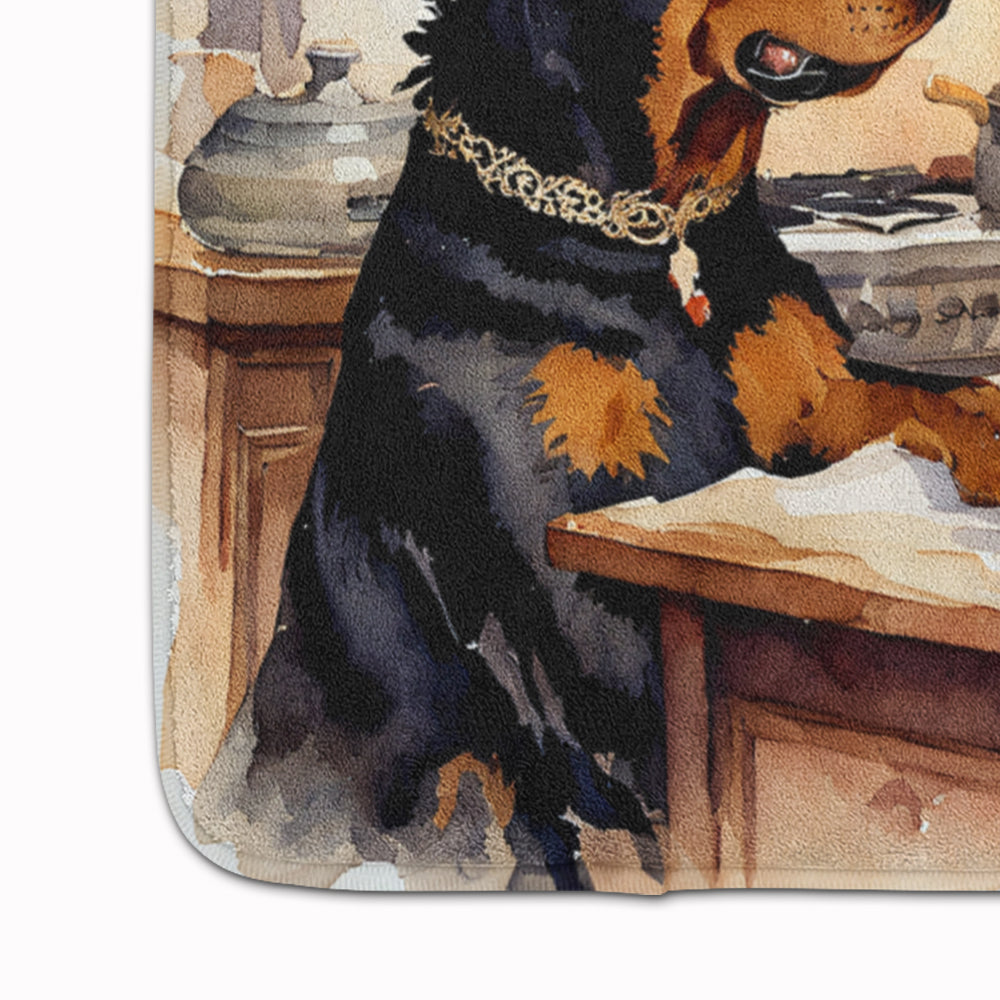 Rottweiler Fall Kitchen Pumpkins Memory Foam Kitchen Mat