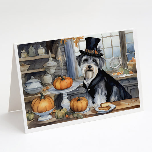 Buy this Schnauzer Fall Kitchen Pumpkins Greeting Cards and Envelopes Pack of 8