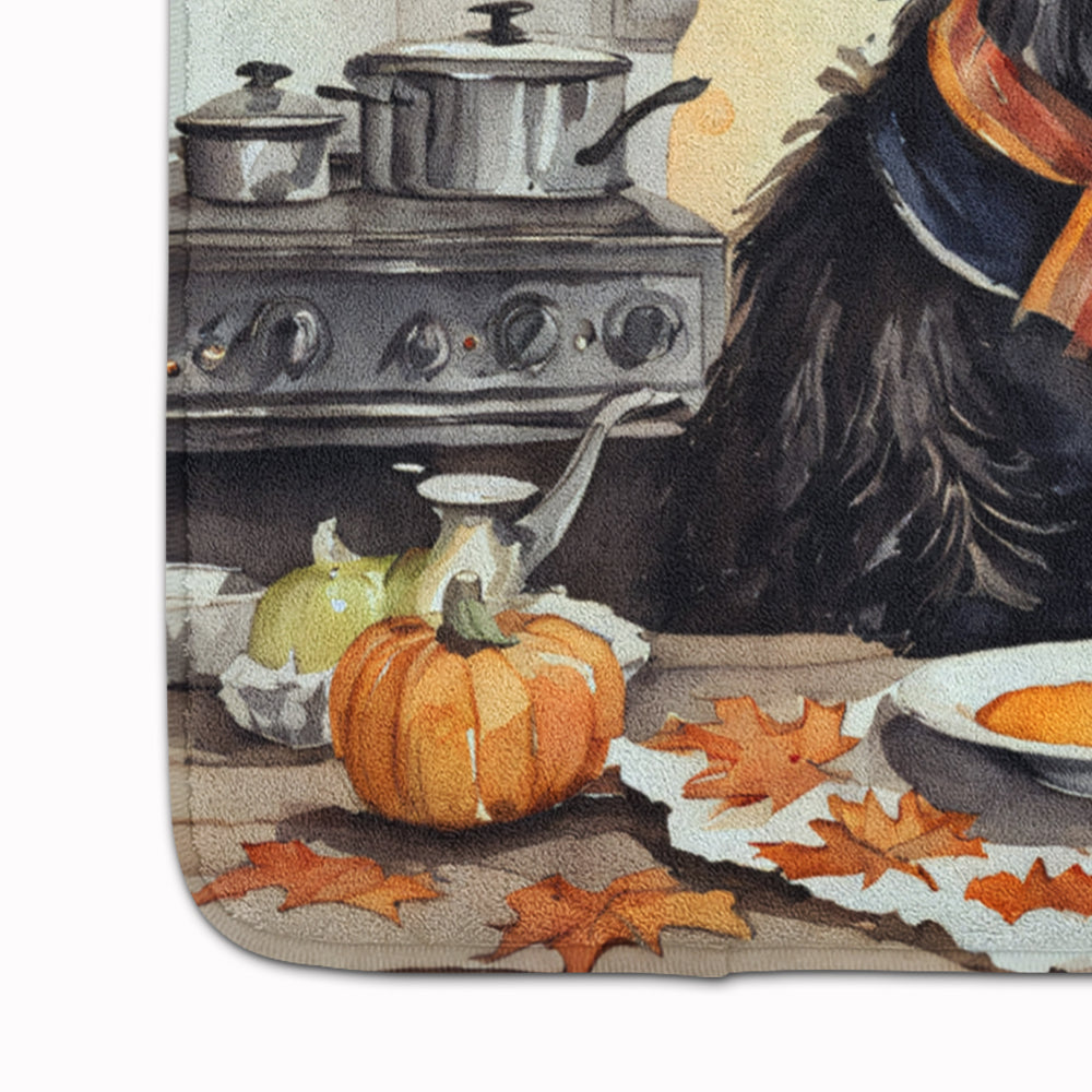Scottish Terrier Fall Kitchen Pumpkins Memory Foam Kitchen Mat