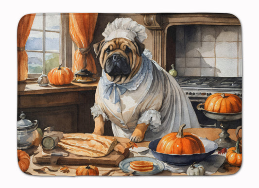 Buy this Shar Pei Fall Kitchen Pumpkins Memory Foam Kitchen Mat