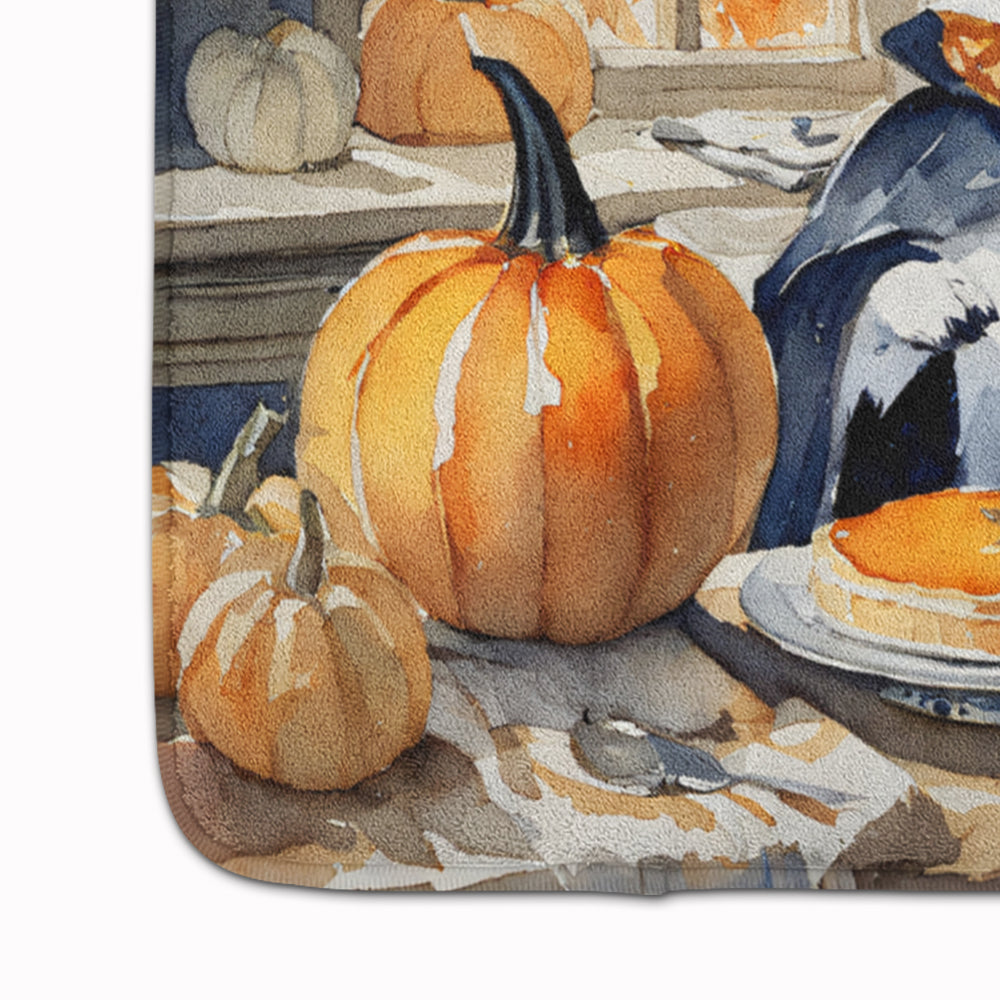 Siberian Husky Fall Kitchen Pumpkins Memory Foam Kitchen Mat