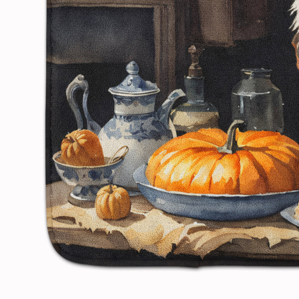 Siberian Husky Fall Kitchen Pumpkins Memory Foam Kitchen Mat