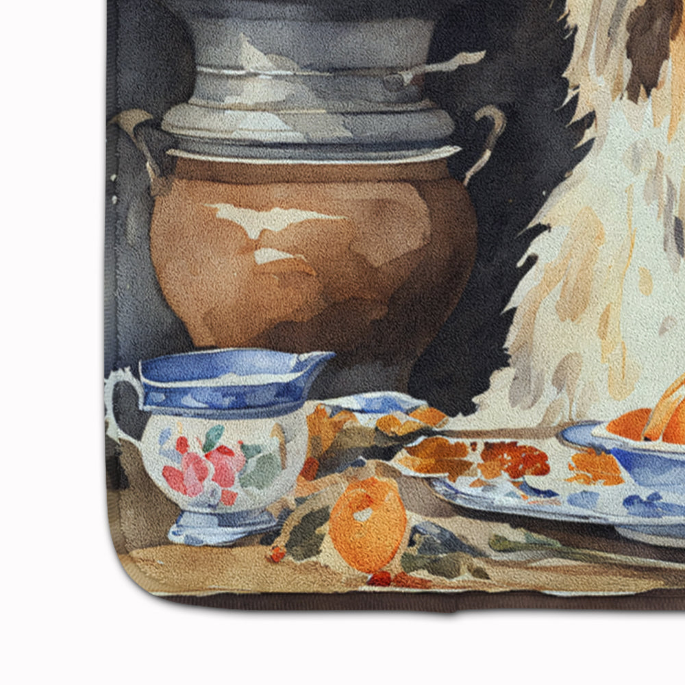 Tibetan Mastiff Fall Kitchen Pumpkins Memory Foam Kitchen Mat