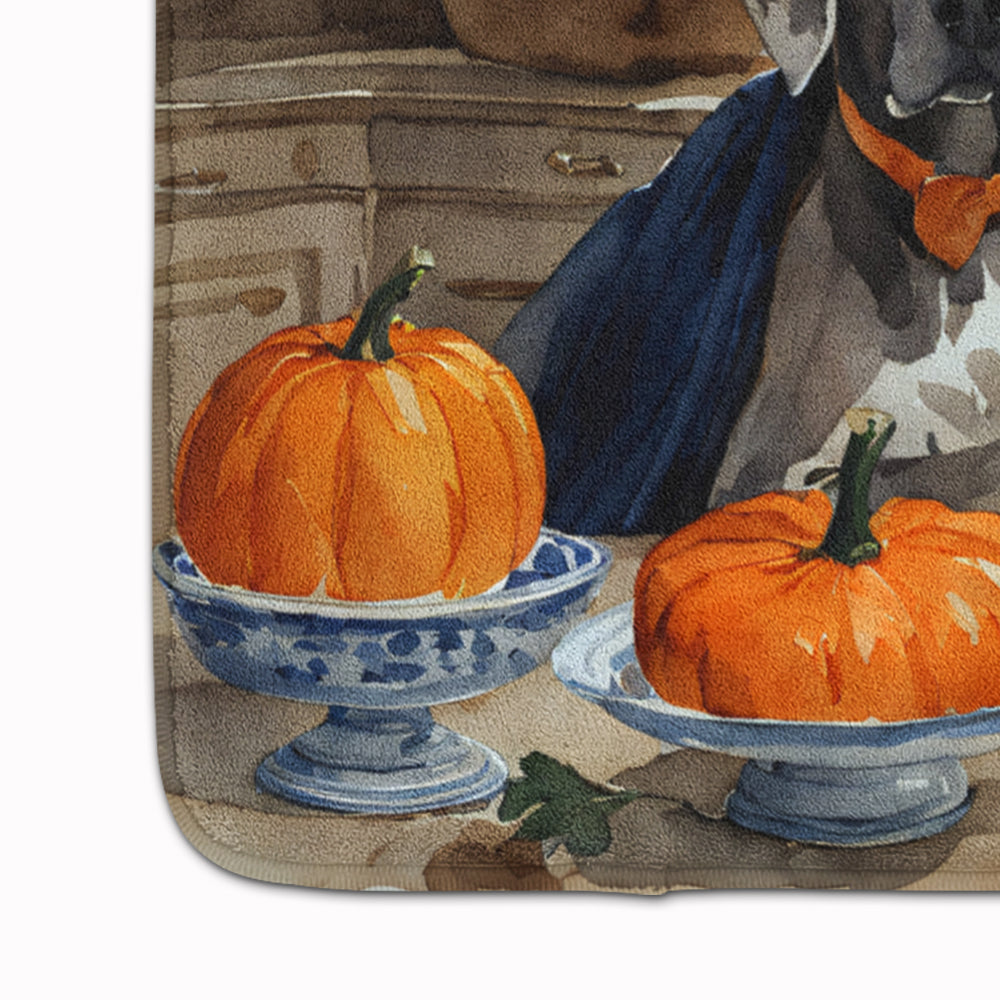 Weimaraner Fall Kitchen Pumpkins Memory Foam Kitchen Mat