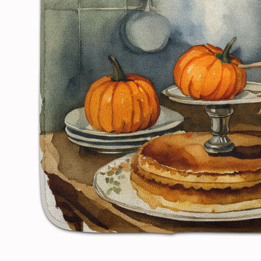 Yorkie Fall Kitchen Pumpkins Memory Foam Kitchen Mat