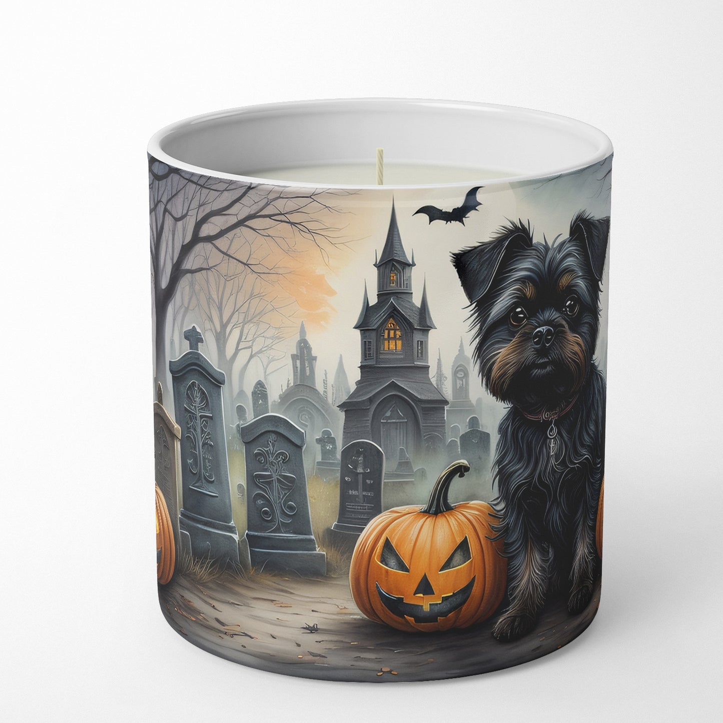 Affenpinscher Spooky Halloween Decorative Soy Candle